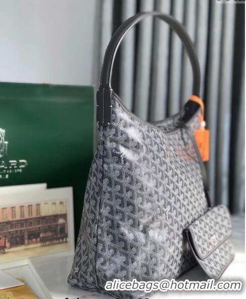 Top Grade Goyard Boheme Hobo Bag with Pink Heart 020223 Grey 2024