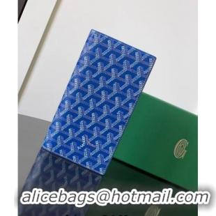 Top Quality Goyard Richelieu Wallet 3310 Sky Blue 2024