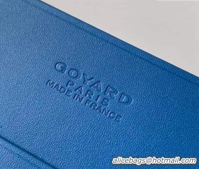 Top Quality Goyard Richelieu Wallet 3310 Sky Blue 2024