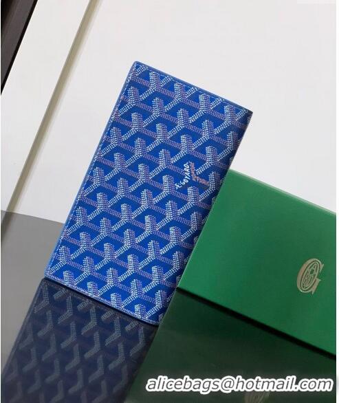 Top Quality Goyard Richelieu Wallet 3310 Sky Blue 2024