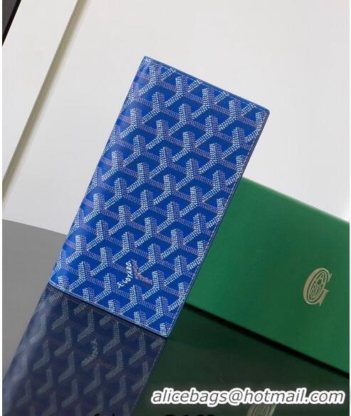 Top Quality Goyard Richelieu Wallet 3310 Sky Blue 2024