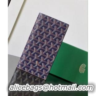 Top Grade Goyard Richelieu Wallet 3310 Navy Blue 2024