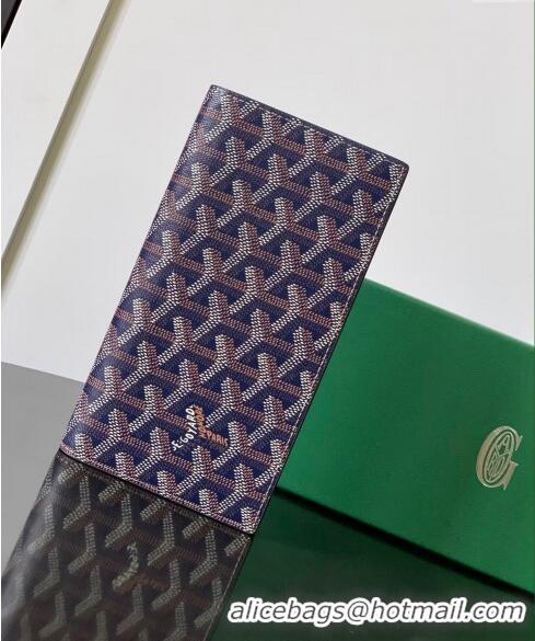 Top Grade Goyard Richelieu Wallet 3310 Navy Blue 2024