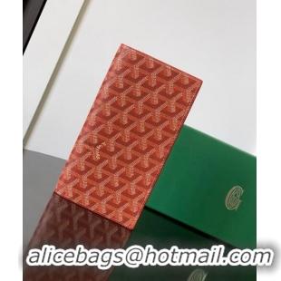 Buy Fashionable Goyard Richelieu Wallet 3310 Red 2024