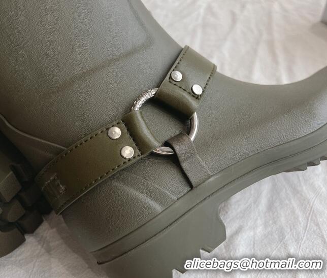 Purchase Celine Mid Rain Boots in Rubber with Rubber Green 531139