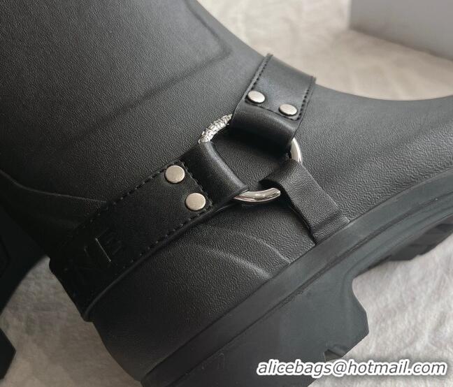 Good Quality Celine Mid Rain Boots in Rubber with Rubber Black 531140