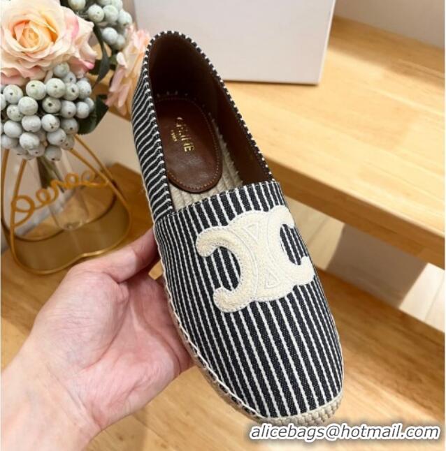 Grade Quality Celine Espadrilles Flats in Oshkosh Canvas White 531164