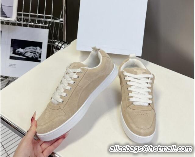 Discount Celine Suede Sneakers Beige 719085