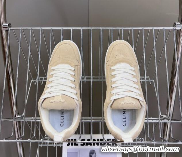 Discount Celine Suede Sneakers Beige 719085