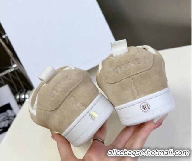 Discount Celine Suede Sneakers Beige 719085