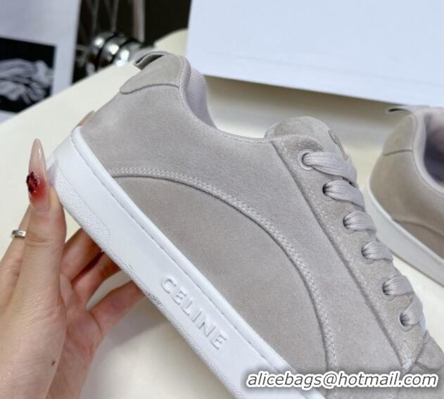 Good Quality Celine Suede Sneakers Grey 719087