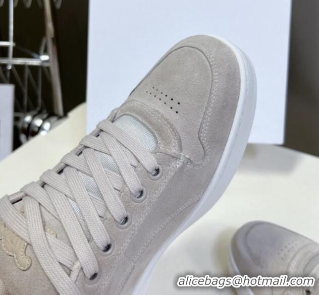 Good Quality Celine Suede Sneakers Grey 719087