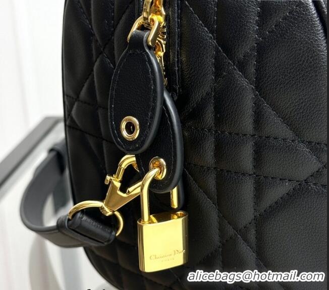 Best Wholesale Dior Groove 25 Boston Bag in Black Macrocannage Calfskin CD5118 2024