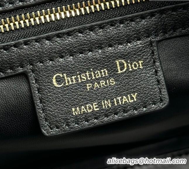 Best Wholesale Dior Groove 25 Boston Bag in Black Macrocannage Calfskin CD5118 2024