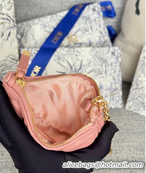 Market Sells Dior 30 Montaigne Glycine Key Pouch in Grained Calfskin CD5120 Pale Pink 2024