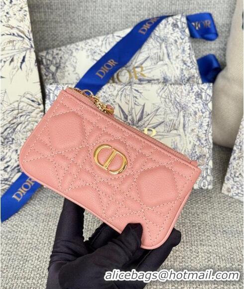 Market Sells Dior 30 Montaigne Glycine Key Pouch in Grained Calfskin CD5120 Pale Pink 2024