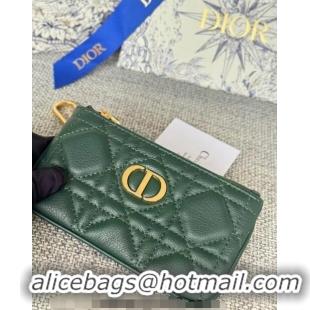 Buy Classic Dior 30 Montaigne Glycine Key Pouch in Grained Calfskin CD5120 Green 2024