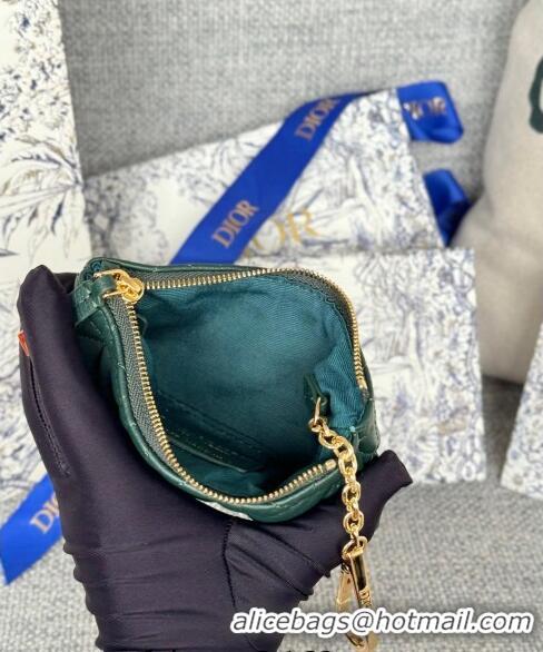 Buy Classic Dior 30 Montaigne Glycine Key Pouch in Grained Calfskin CD5120 Green 2024