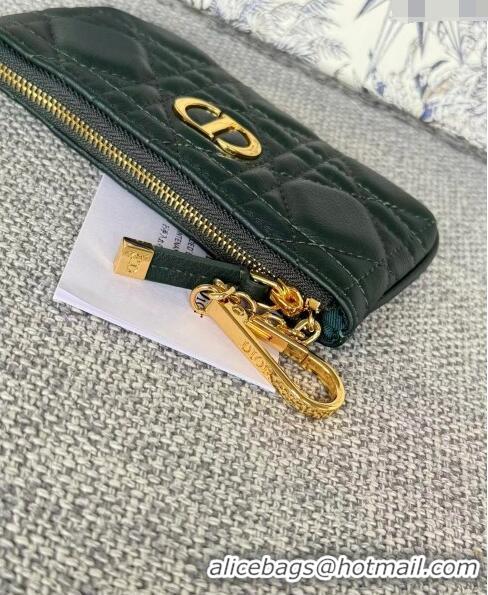 Buy Classic Dior 30 Montaigne Glycine Key Pouch in Grained Calfskin CD5120 Green 2024