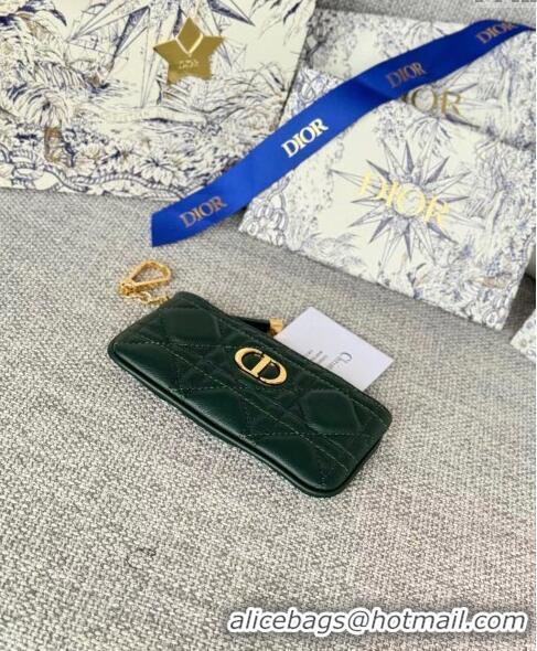 Buy Classic Dior 30 Montaigne Glycine Key Pouch in Grained Calfskin CD5120 Green 2024