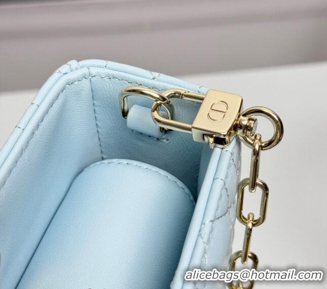 Modern Classic Dior Lady D-Joy Medium Bag in Cannage Lambskin L0806 Pale Blue 2024