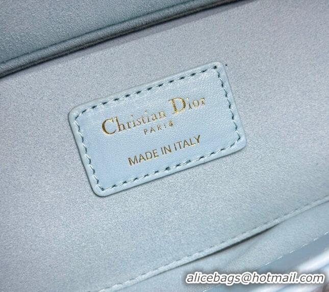 Modern Classic Dior Lady D-Joy Medium Bag in Cannage Lambskin L0806 Pale Blue 2024