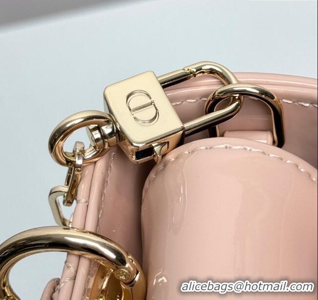 Luxury Grade Dior Lady D-Joy Micro Bag in Patent Calfskin S0806 Nude Pink 2024