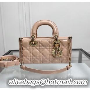 Spot Bulk Dior Lady D-Joy Small Bag in Patent Calfskin M0806 Nude Pink 2024