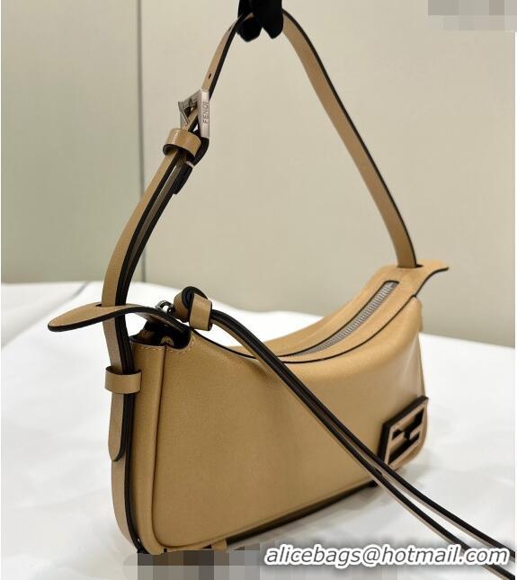 Spot Bulk Fendi Simply Mini Hobo bag in leather 8662S Beige 2024