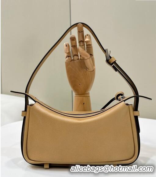 Spot Bulk Fendi Simply Mini Hobo bag in leather 8662S Beige 2024