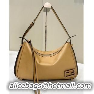 Buy Discount Fendi Simply Medium Hobo bag in leather 8662L Beige 2024