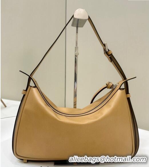 Buy Discount Fendi Simply Medium Hobo bag in leather 8662L Beige 2024