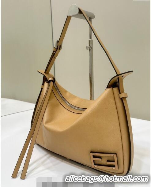 Buy Discount Fendi Simply Medium Hobo bag in leather 8662L Beige 2024