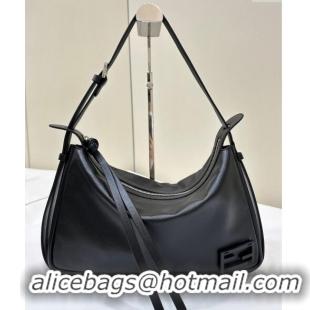 Most Popular Fendi Simply Medium Hobo bag in leather 8662L Black 2024