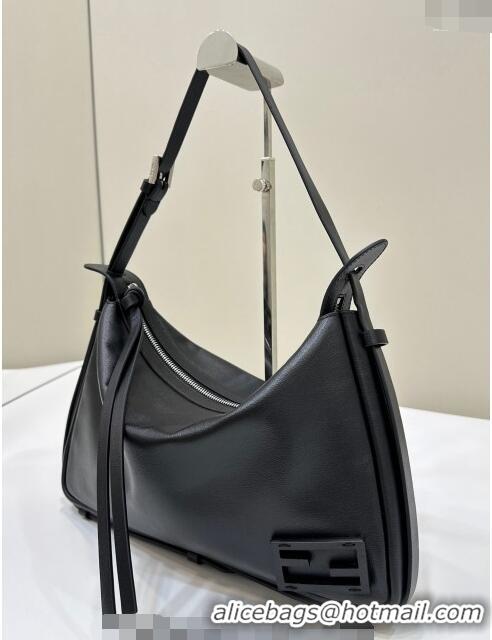 Most Popular Fendi Simply Medium Hobo bag in leather 8662L Black 2024