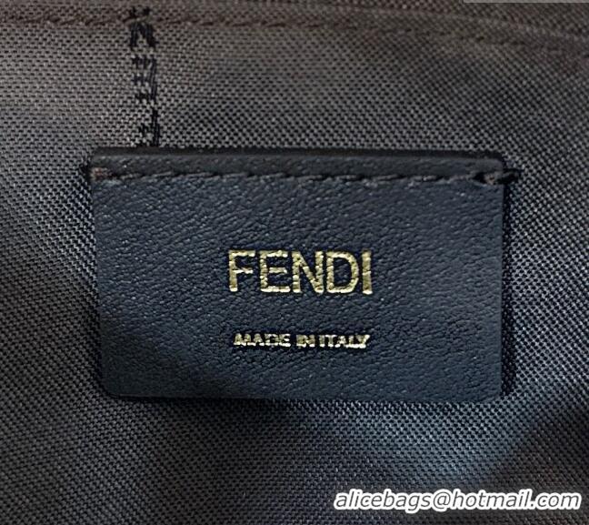 Buy New Cheap Fendi By The Way Mini Boston Bag in FF fabric 8665S Brown 2024