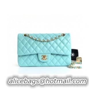 Grade Design Chanel Classic Lambskin Medium Flap Bag A01112 Tiffany Blue/Gold 2024