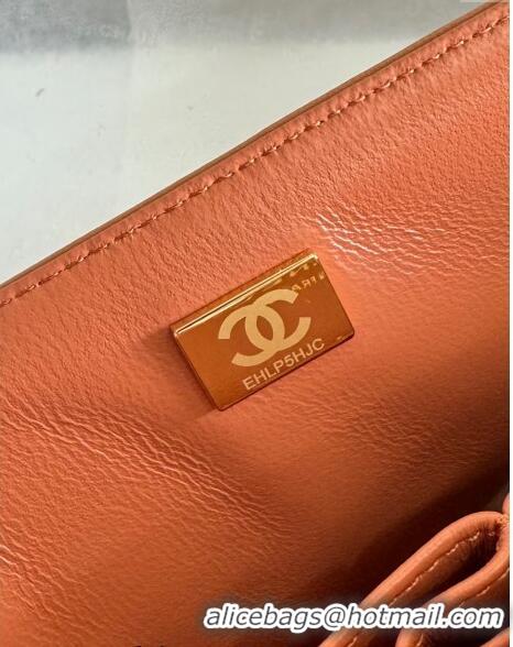 Most Popular Chanel Classic Lambskin Medium Flap Bag A01112 Caramel Brown/Gold 2024