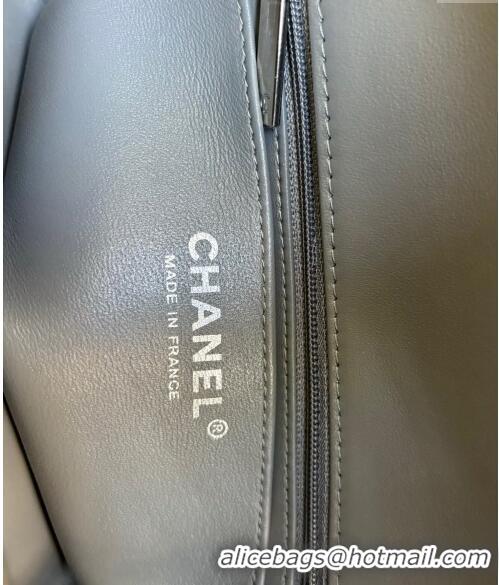 Reasonable Price Chanel Classic Lambskin Mini Flap Bag A01116 Light Grey/Silver 2024