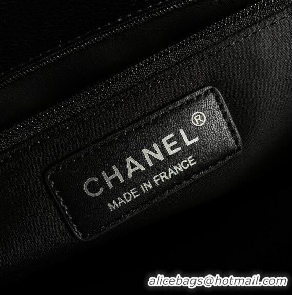 Best Quality Chanel Grand Shopping Tote GST Bag in Grained Calfskin CH7090 Black/Silver 2024