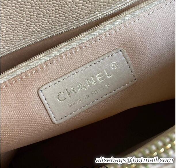 Top Grade Chanel Grand Shopping Tote GST Bag in Grained Calfskin CH7090 Beige 2024