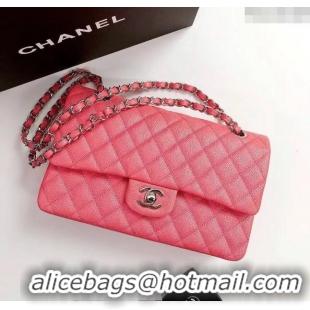 Low Cost Chanel Classic Iridescent Grained Calfskin Medium Flap Bag A01112 Pink 2024