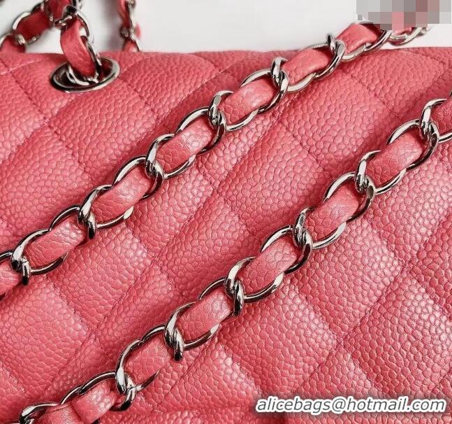 Low Cost Chanel Classic Iridescent Grained Calfskin Medium Flap Bag A01112 Pink 2024