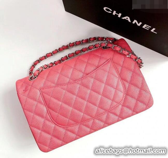 Low Cost Chanel Classic Iridescent Grained Calfskin Medium Flap Bag A01112 Pink 2024