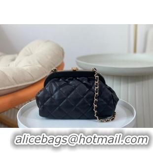 Grade Quality Chanel Lambskin Clutch with Chain AS4717 Black 2024