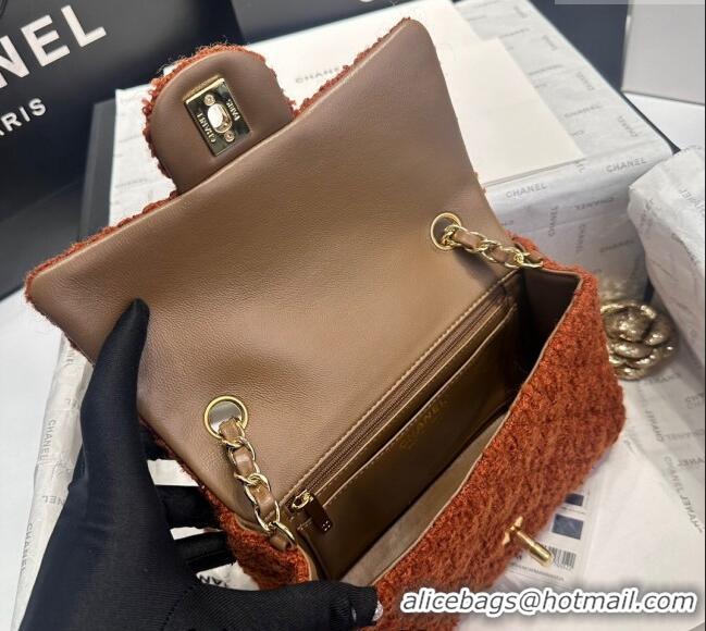 Pretty Style Chanel Classic Tweed Mini Flap Bag A69900 Brown 2024