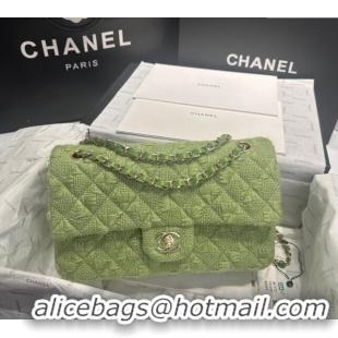 Traditional Specials Chanel Classic Tweed Medium Flap Bag A01112 Green 2024