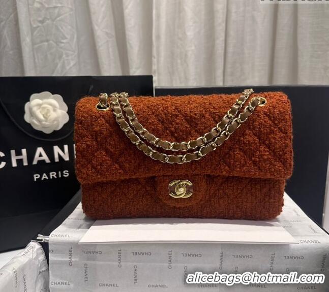 Grade Promotional Chanel Classic Tweed Medium Flap Bag A01112 Brown 2024