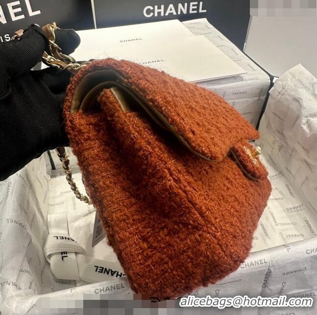 Grade Promotional Chanel Classic Tweed Medium Flap Bag A01112 Brown 2024