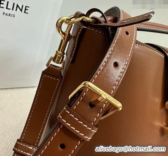 Unique Style Celine Medium Louise Bucket bag in Smooth Calfskin 116613 Brown 2024